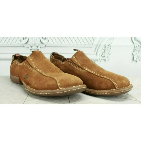 *Born Brown Suede Slip On Comfort Casual Loafer Shoes Size 10.5 Inches - Picture 3 of 9